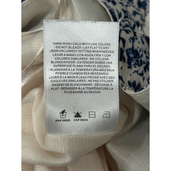 Chelsea & Violet Blue White Floral Jumpsuit Adjustable Straps Sz Medium - Picture 8 of 11